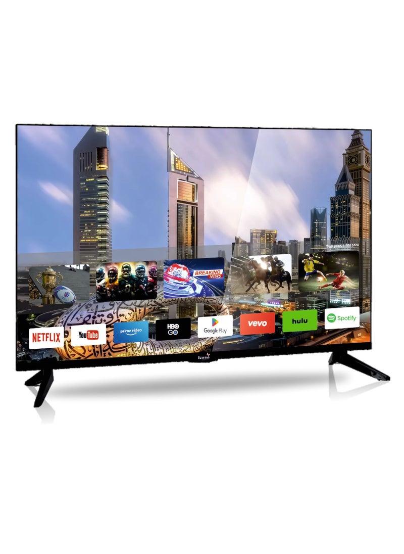 Icona 55 Inch 4K Ultra HD Smart LED TV – Android 12, Quad Core Processor, Slim Frame, Built-in WiFi, Energy-Saving Feature