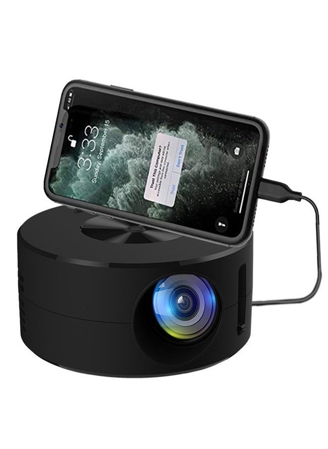 1080P HD Portable Mini Projector - Home and Outdoor Use, Phone Screen Mirroring, Includes 5V 2A Charging Cable