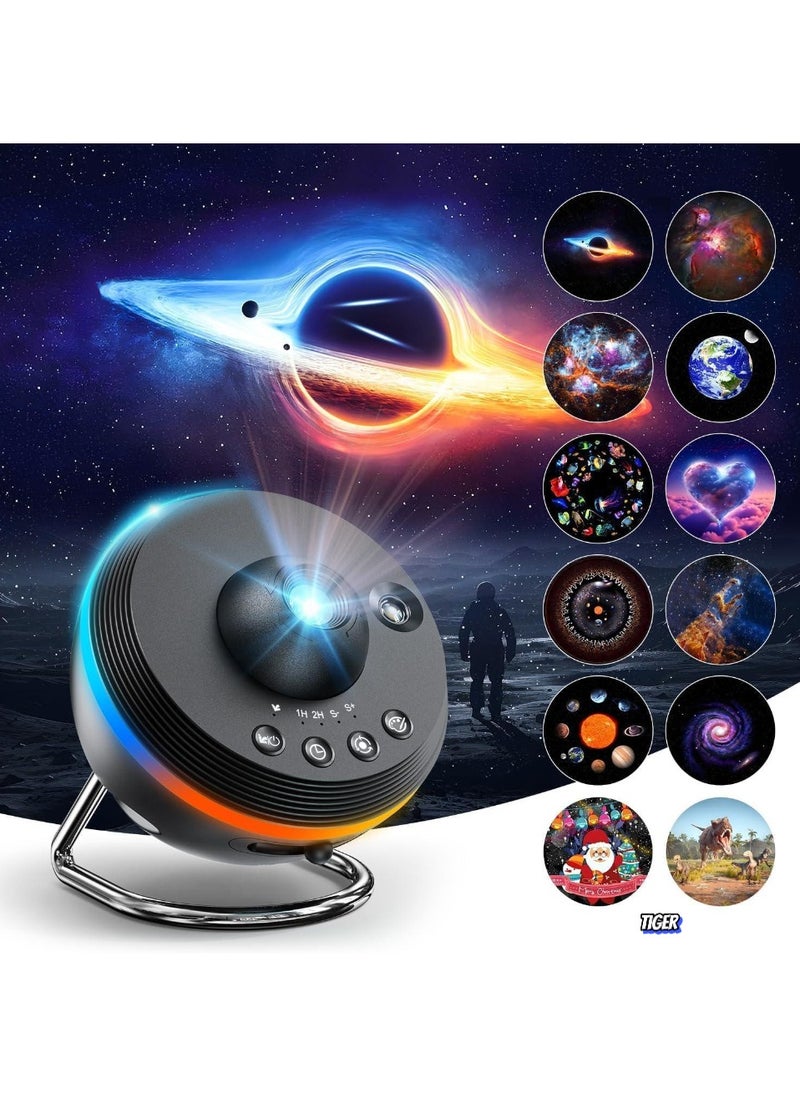 Galaxy Projector for Bedroom – 12 in 1 Star Projector, HD Nebula Night Light, Planetarium Projector with Timer, LED Space Galaxy Lamp for Adults, Kids & Children – Perfect for Relaxation & Sleep