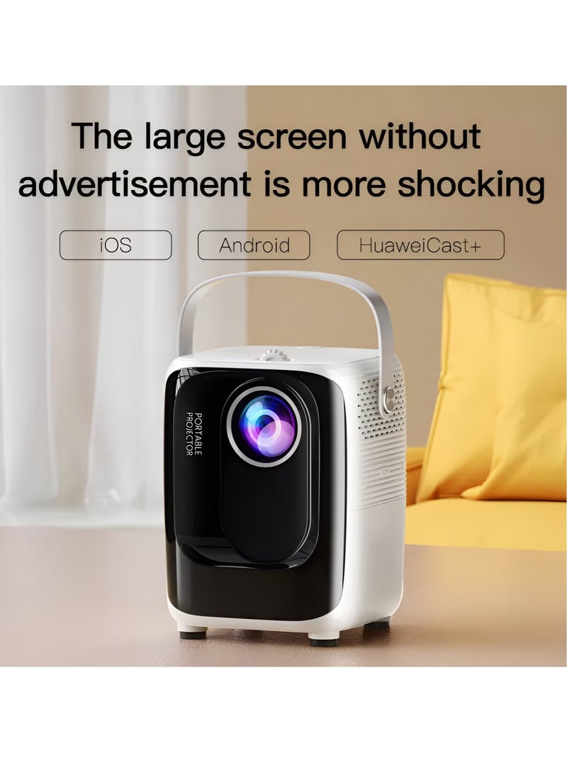 Portable Mini Projector Android Smart Projector | 1920x1080P Multimedia Projector | 8000 Lumens, 5G WiFi, Bluetooth | 100 Inch Screen, Home Cinema Projector | Model S10