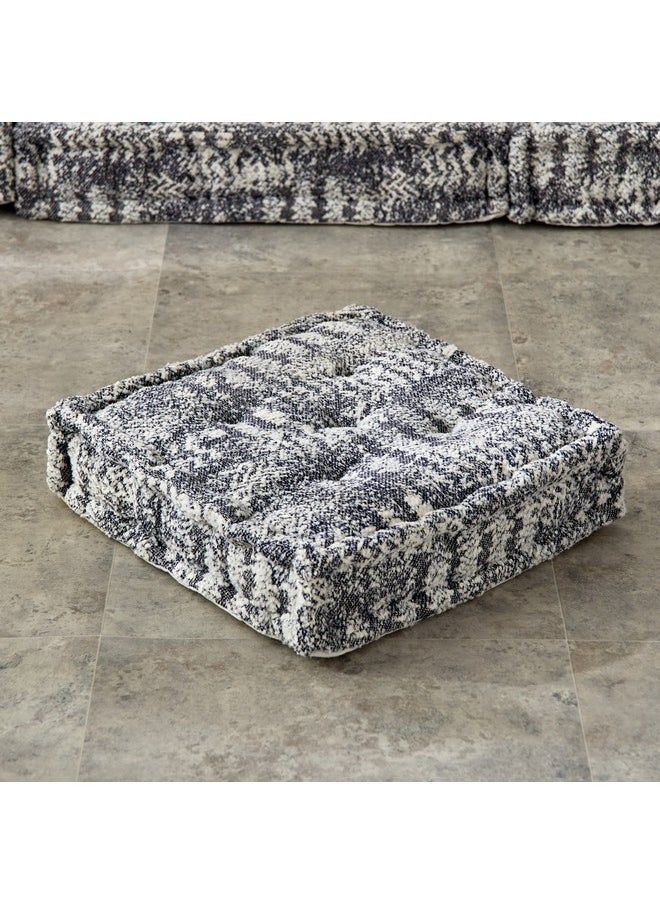 Mahrgan Rahma Embroidered Paisley Floor Cushion 40 X 40 X 9 Cm