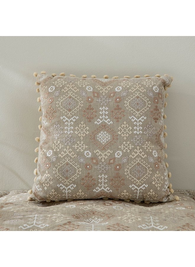 Mahrgan Fajr Paisley Embroidered Cushion 40 X 40 Cm