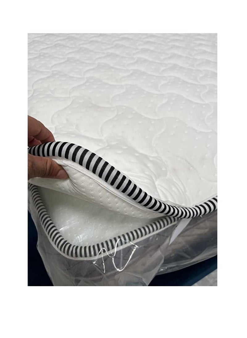 R2R FURNITURE MOVIA Mattress Topper Soft Comfort (White, Super King Size - W 200 x L 200 cm)