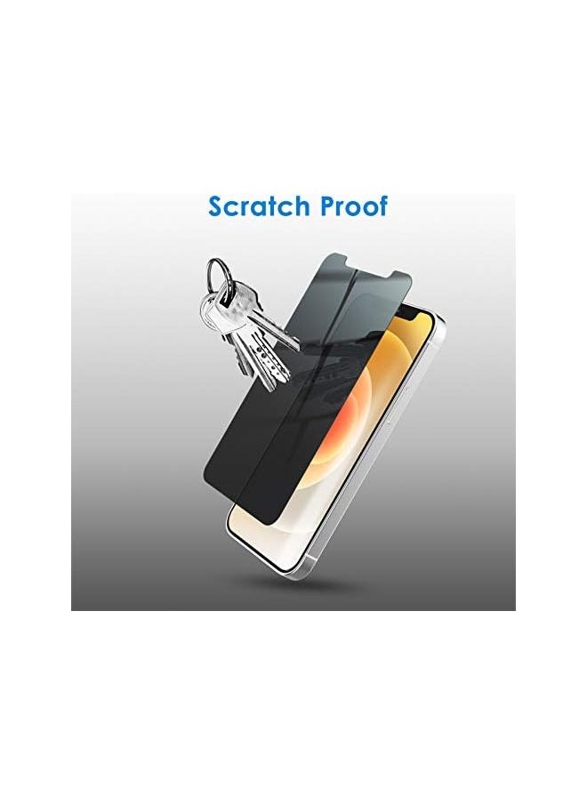 Privacy Screen Protector for iPhone 12/12 Pro 6.1-Inch, Anti Spy Tempered Glass Film, 2-Pack
