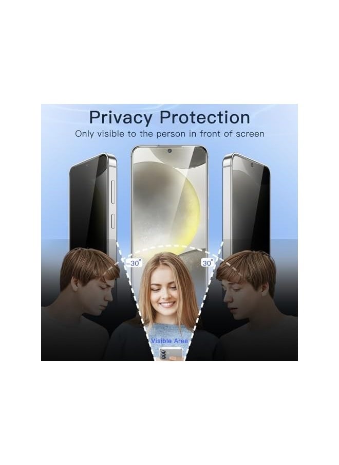 Privacy Screen Protector for Galaxy S24+ / S24 Plus 5G 6.7-Inch, Anti-Spy Tempered Glass Film, Fingerprint ID Compatible, 2-Pack