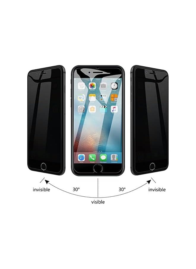 Privacy Screen Protector for iPhone SE 3 (2022 3rd Edition) 4.7-Inch, Anti Spy Tempered Glass Film, Case Friendly, 2-Pack