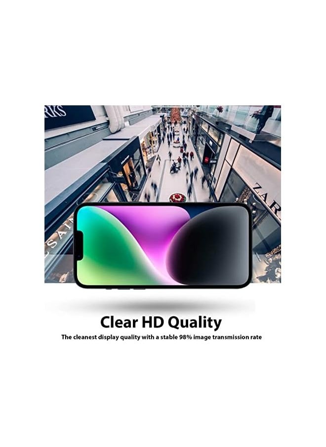 Screen protector compatible with iPhone 14, Tempered Glass, Distinctive High End Protective Film [Anti-Glare][HD Full Coverage][Easy Installation][9H Hardness]