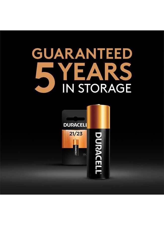 Duracell 21/23-12V Alkaline-Battery, 1 Count Pack, 21/23 12 Volt Alkaline-Battery, Long-Lasting for Key Fobs,-Car Alarms, GPS Trackers, and More