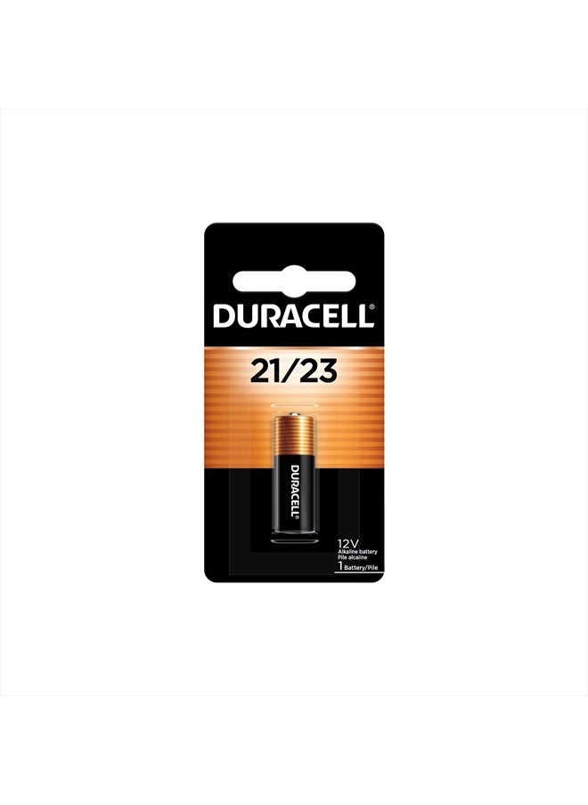 Duracell 21/23-12V Alkaline-Battery, 1 Count Pack, 21/23 12 Volt Alkaline-Battery, Long-Lasting for Key Fobs,-Car Alarms, GPS Trackers, and More