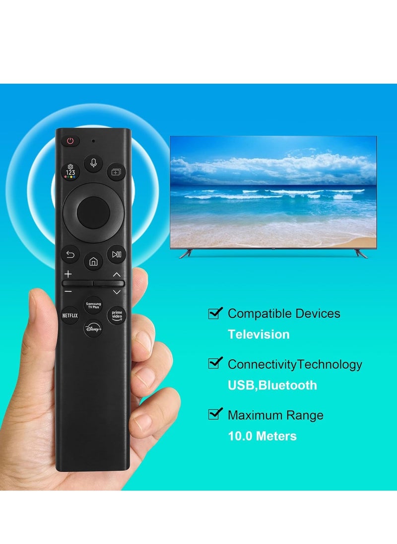Replacement Solar Powered Remote Control BN59-01385A for Samsung Smart TV, Rechargeable Solar Cell, Compatible with Samsung 2021-2022 Neo LED 4K Ultra HD TV, 4 Buttons, Eco-Friendly
