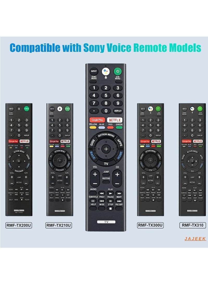 Replacement Voice Remote Control RMF-TX300U for Sony Bravia Smart TVs, Compatible with XBR-43X800E, XBR-49X800E, XBR-55X800E, XBR-65X850E, XBR-75X850E, and More