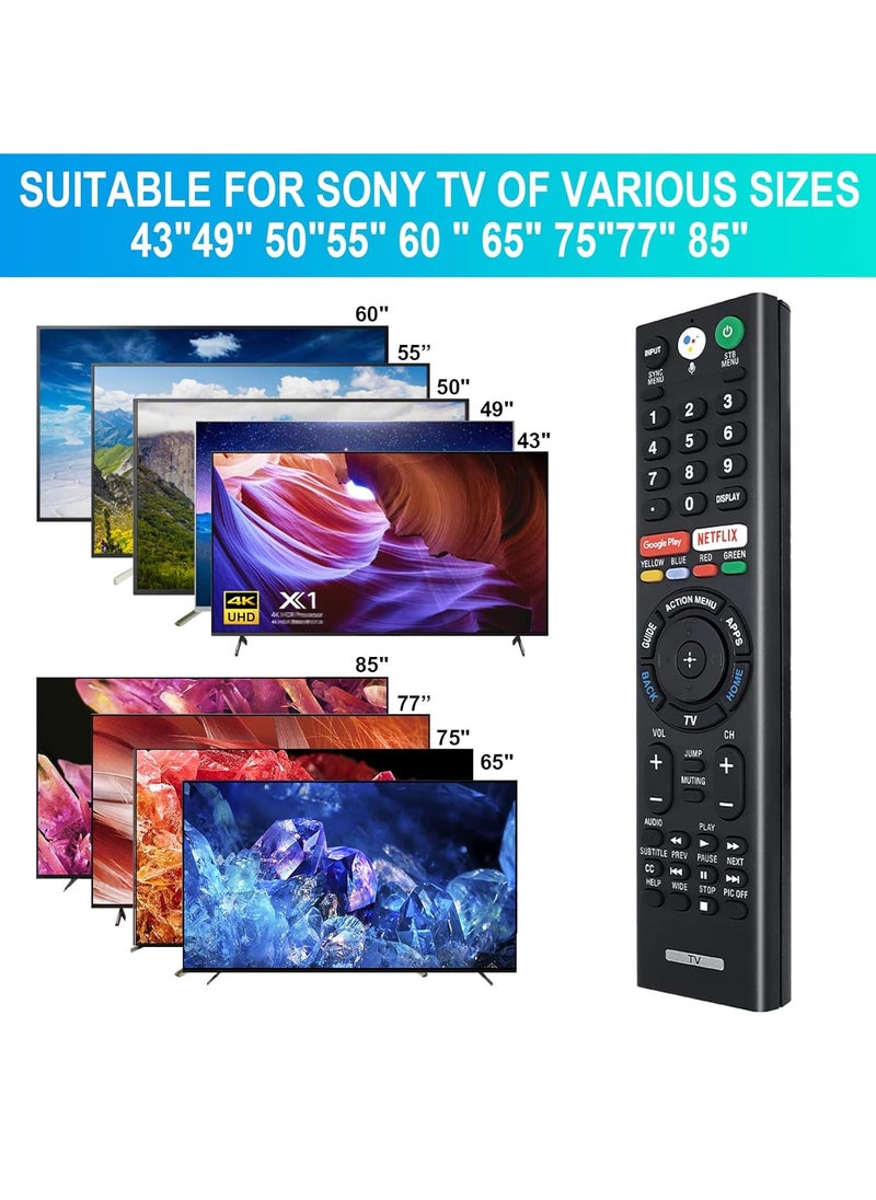 Replacement Voice Remote Control RMF-TX300U for Sony Bravia Smart TVs, Compatible with XBR-43X800E, XBR-49X800E, XBR-55X800E, XBR-65X850E, XBR-75X850E, and More