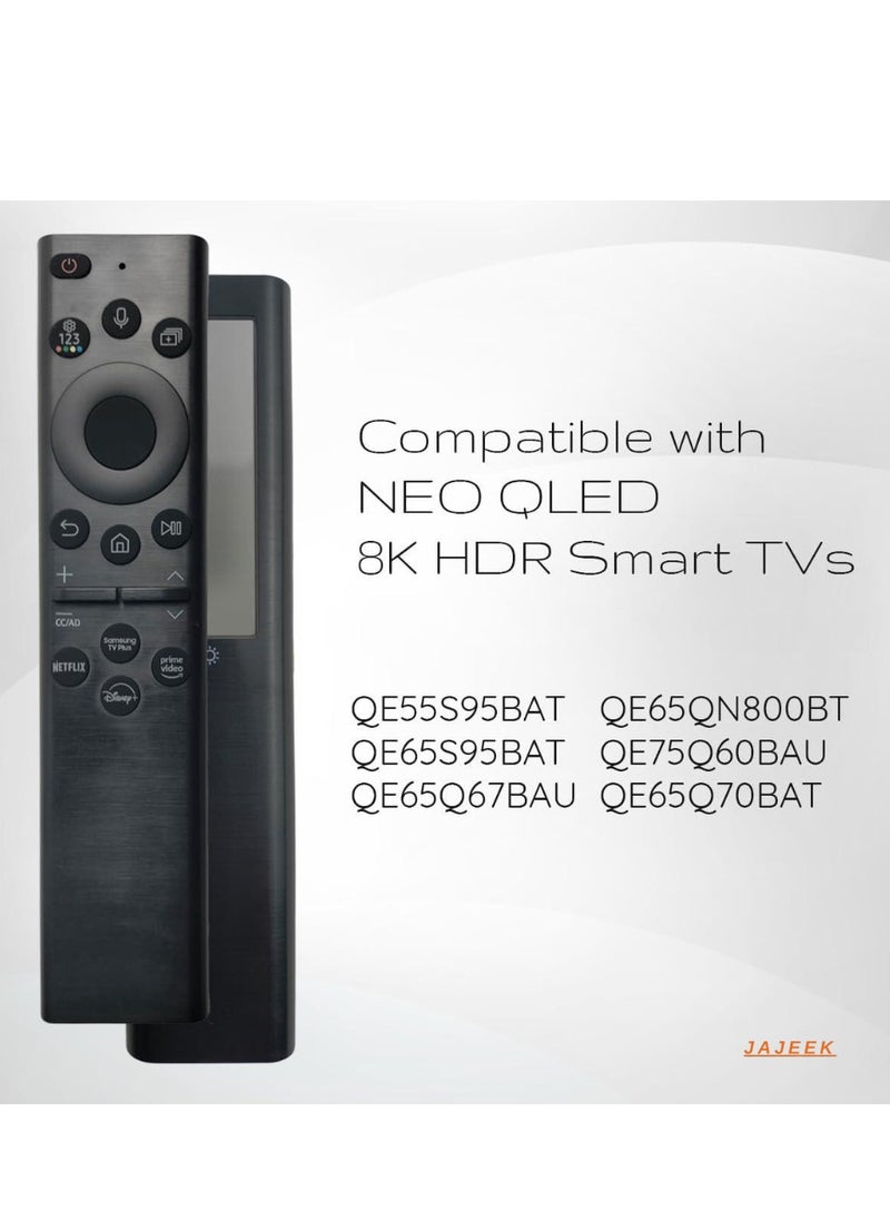 Original Solar Powered Voice Remote Control BN59-01385A (2021) for Samsung Smart TVs, Compatible with Neo QLED, The Frame, and Crystal UHD Series, Eco-Friendly & Voice Control