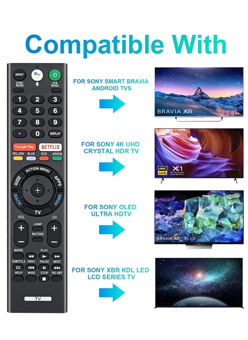 Replacement Remote for Sony Bravia TV with Voice Control, Compatible with Sony RMF-TX300U 4K Smart HDTV Models XBR-49X800E, XBR-55X800E, XBR-55X850D, XBR-65X850E, XBR-85X850D, XBR-43X800E, XBR-65X930D, XBR-75X850E, XBR-75X940D
