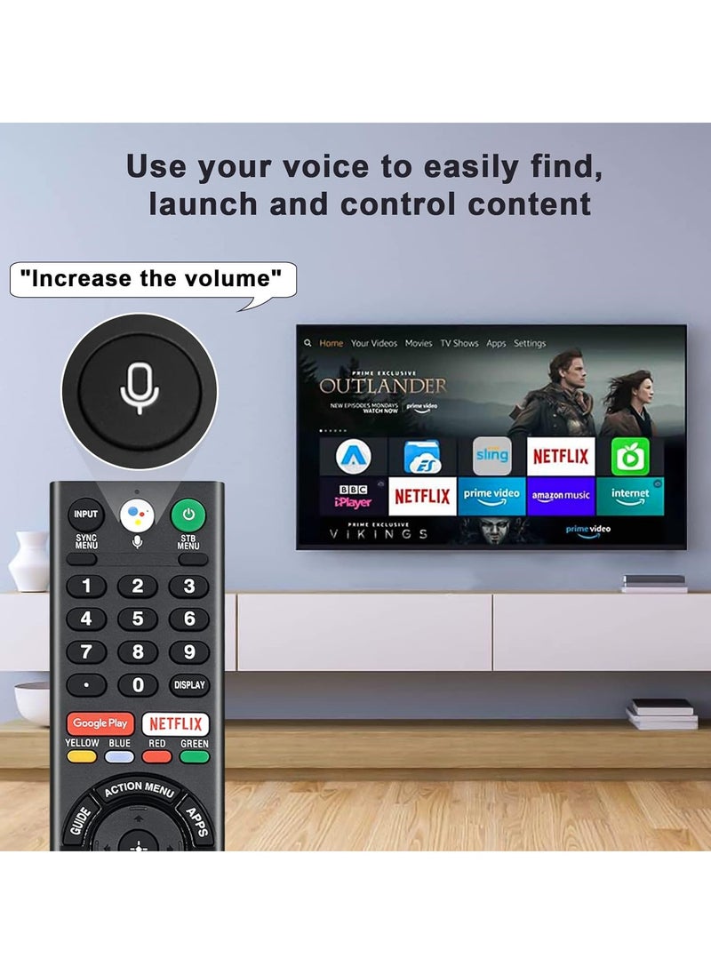 Replacement Remote for Sony Bravia TV with Voice Control, Compatible with RMF-TX300U 4K Smart HDTV Models XBR-49X800E, XBR-55X800E, XBR-55X850D, XBR-65X850E, XBR-85X850D, XBR-43X800E, XBR-65X930D, XBR-75X850E, XBR-75X940D