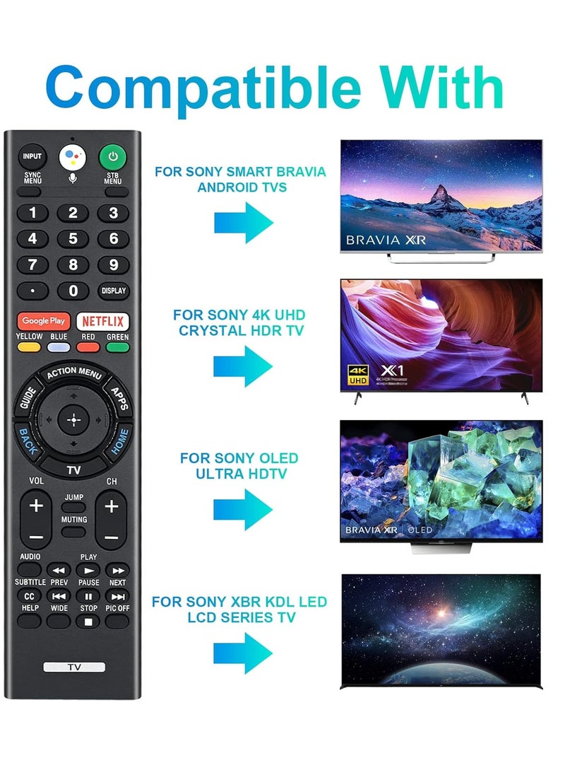 Replacement Remote for Sony Bravia TV with Voice Control, Compatible with RMF-TX300U 4K Smart HDTV Models XBR-49X800E, XBR-55X800E, XBR-55X850D, XBR-65X850E, XBR-85X850D, XBR-43X800E, XBR-65X930D, XBR-75X850E, XBR-75X940D