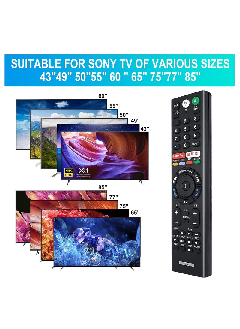 Replacement Remote for Sony Bravia TV with Voice Control, Compatible with RMF-TX300U 4K Smart HDTV Models XBR-49X800E, XBR-55X800E, XBR-55X850D, XBR-65X850E, XBR-85X850D, XBR-43X800E, XBR-65X930D, XBR-75X850E, XBR-75X940D