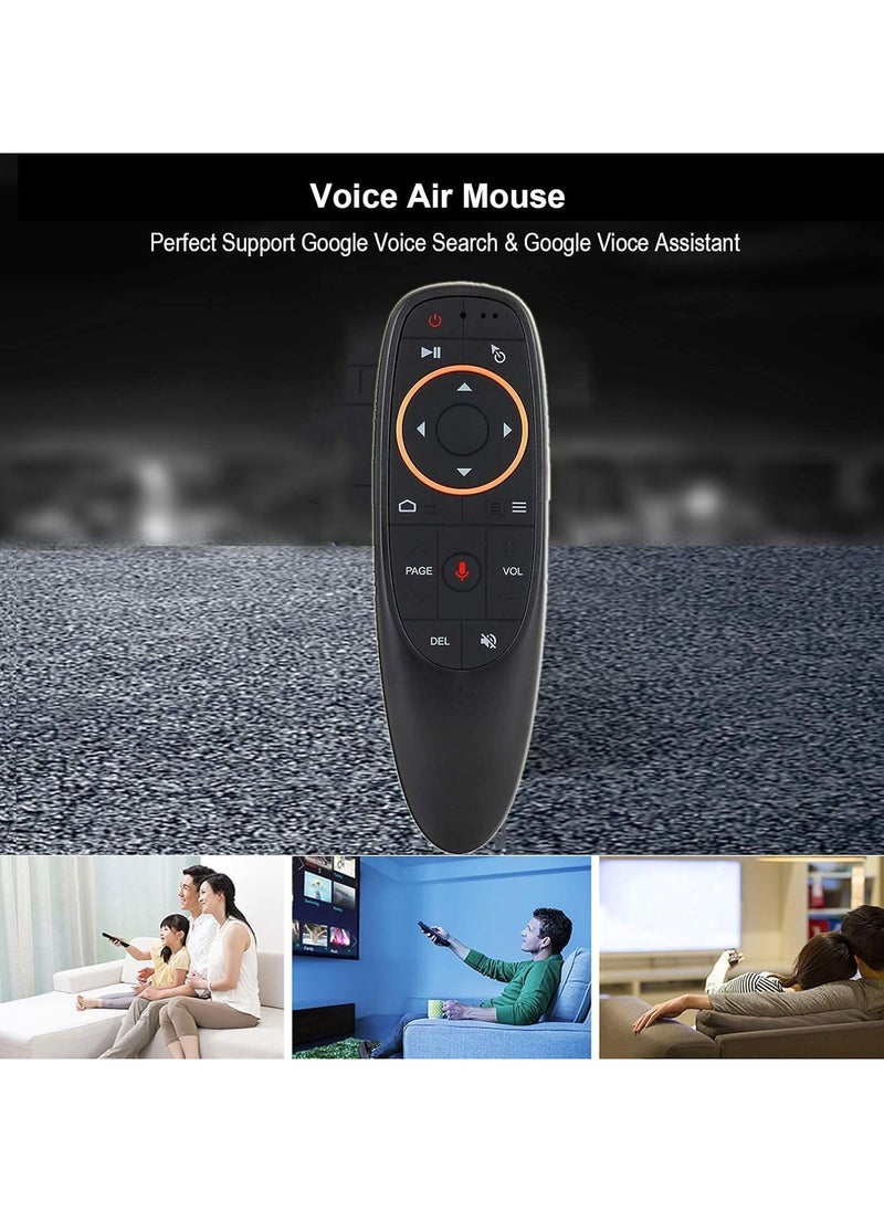 New Voice Remote Air Mouse Remote, 2.4G RF Wireless Remote Control with 6 Axis Gyroscope and Infrared Learning, Air Fly Mouse with Voice Input for Android TV Box/PC/Smart TV/HTPC/Projector