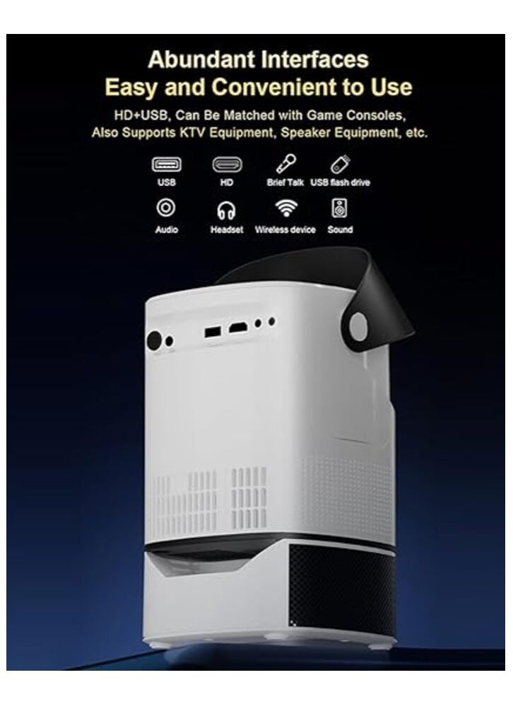 Mini Projector with WiFi and Bluetooth, 4K 1080P 250 ANSI Lumen DLP Android TV 11.0 Smart Portable Projectors, Stereo Sound, Auto-Vertical Keystone for Home