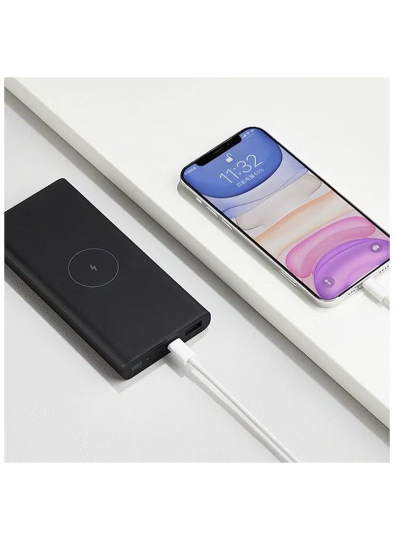 10000mAh USB-C PD 22.5W & 10W Qi Wireless Charging Power Bank – Fast Charging Power Bank with USB-C & USB-A Ports, Wireless Charging for Smartphones, Tablets, and More