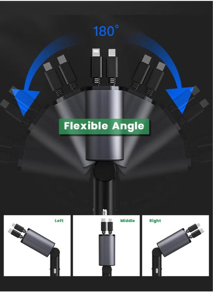 100W Scalable Car Charger 4-in-1 USB