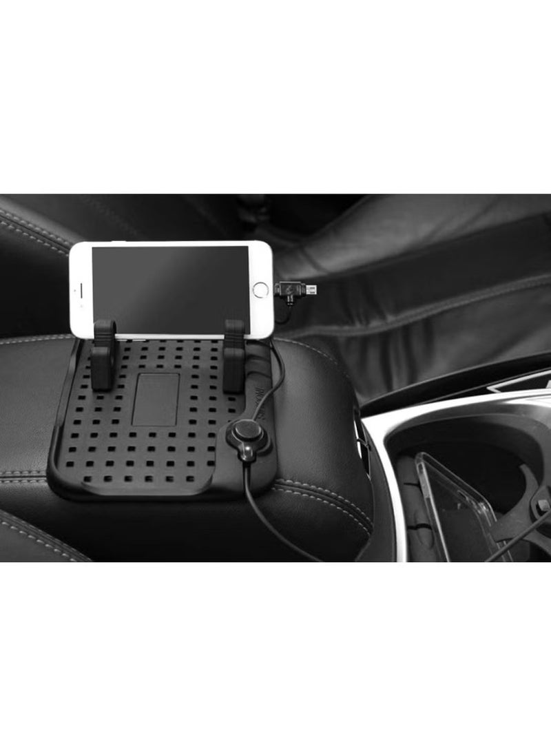 Universal Silicone Car Non-Slip Dashboard Mat | Black | Anti-Slip, Heat-Resistant, and Easy to Clean