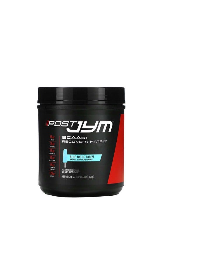 JYM Supplement Science BCAAs + Recovery Matrix Blue Artic Freeze 22 oz (630 g)