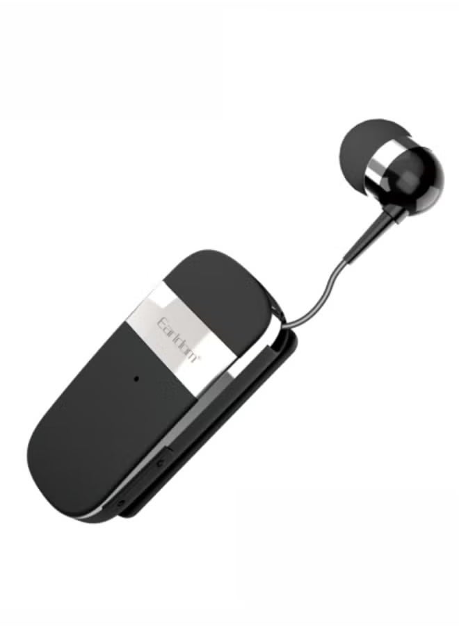 Multi-Function Clip-On In-Ear Wireless Headset, Bluetooth BH105, Black & White, Hands-Free Headphones, Built-in Microphone, Perfect for Calls, Music, and Sports, Comfortable & Lightweight Design