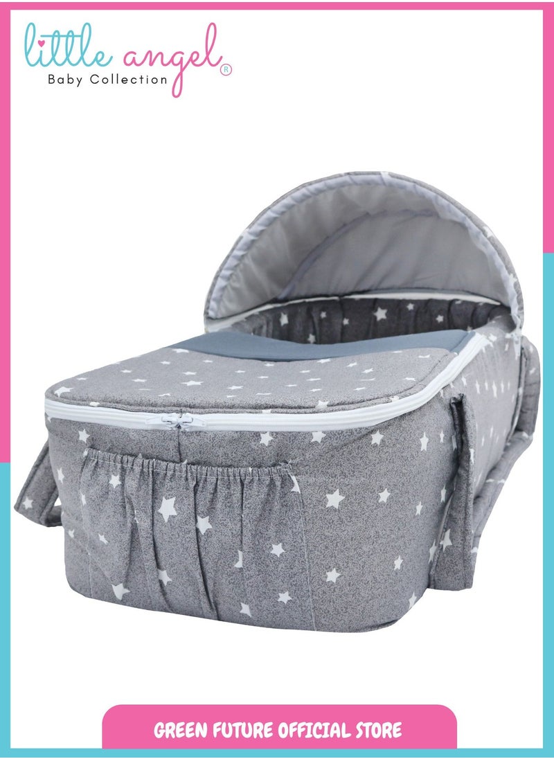 Baby Carry Cot with Diaper Bag – Portable Infant Bassinet | Baby Sleeping Bed with Handles for Travel | Lightweight Baby Crib for Newborns