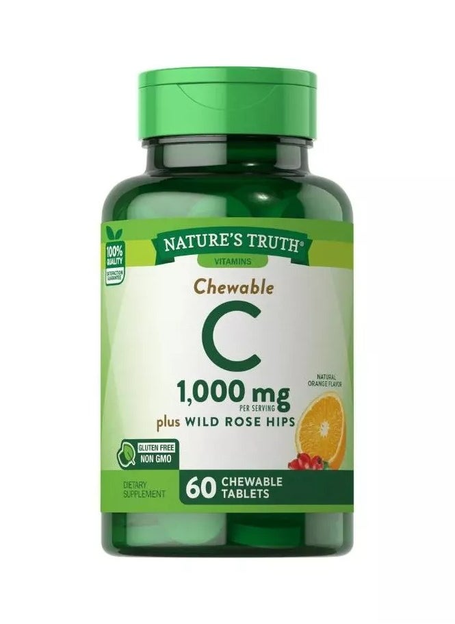 Nature’s Truth Chewable C 1000mg 60 tablets 30 Serving