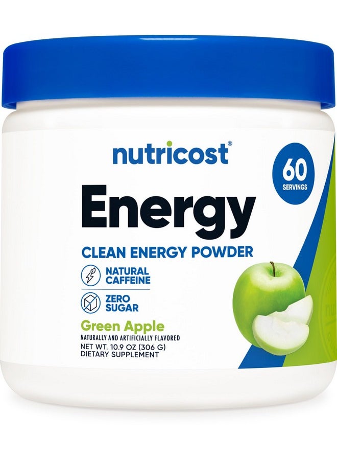 Nutricost Energy Complex (Green Apple) (60 Servings) - Clean Energy Powder, 300g Dietary Supplement