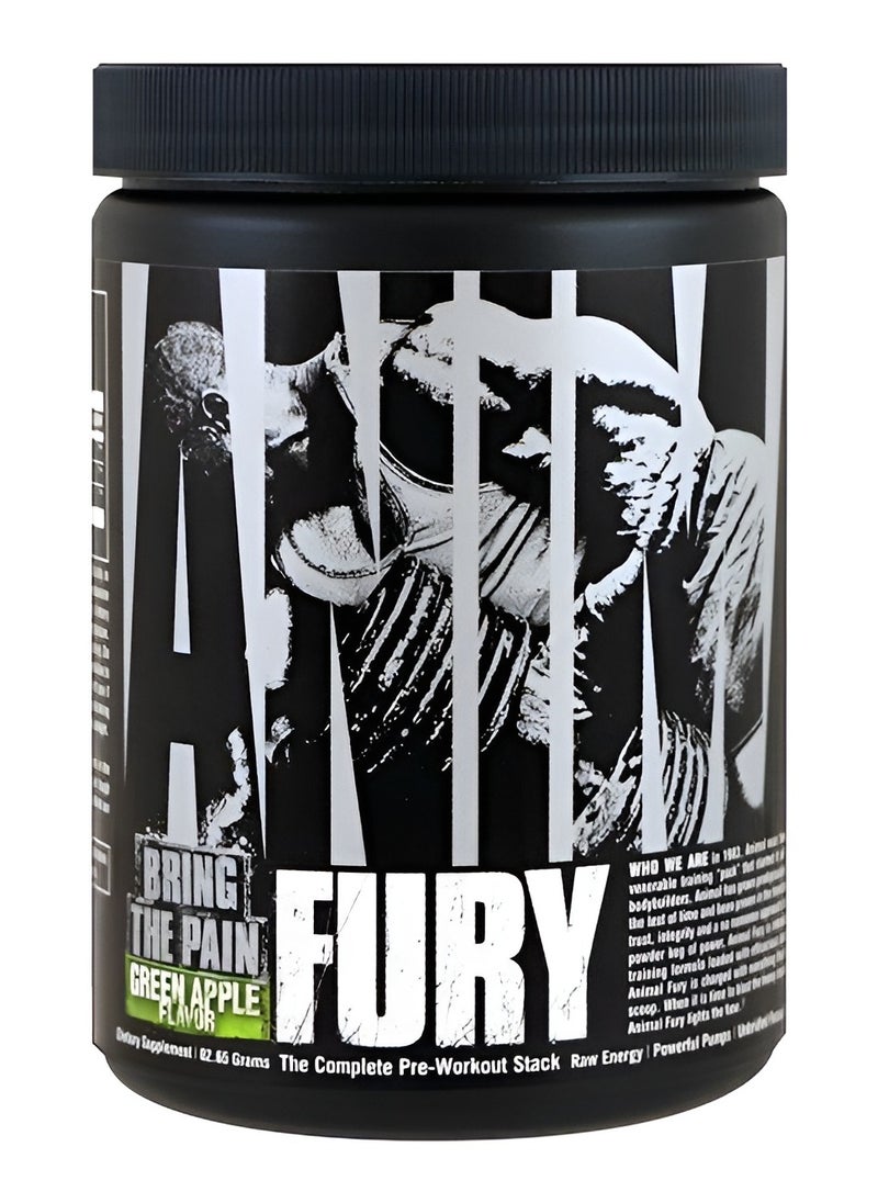 Universal, Animal Fury, Pre Workout, 85g, Green Apple, 5 Servings