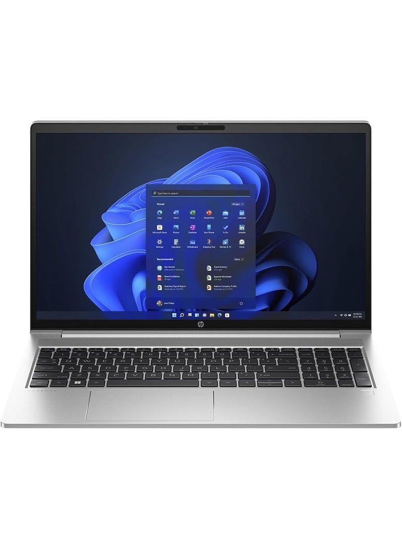 ProBook 450 G10 (Upgraded Version) Laptop With 15.6-Inch diagonal FHD IPS Touch Screen Display, Core i5-1335U Processor/16GB RAM/512GB SSD/Intel UHD Graphics/Windows 11 English/Arabic Pike Silver
