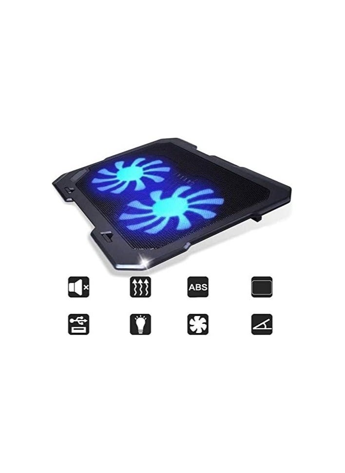 Laptop Cooling Pad for Laptop with 2 Quiet Fans, Laptop Cooler Cooling Pad Stand for Laptop,Computer Fan Base Cooling Bracket Pad Fan