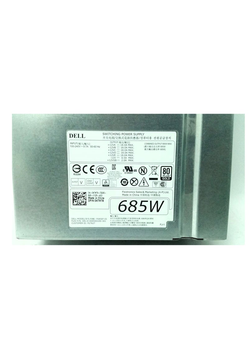 D685EF-01 685W Power Supply Unit Compatible with DELL T5810 T7810 D685EF-01 F685EF-01 CYP9P