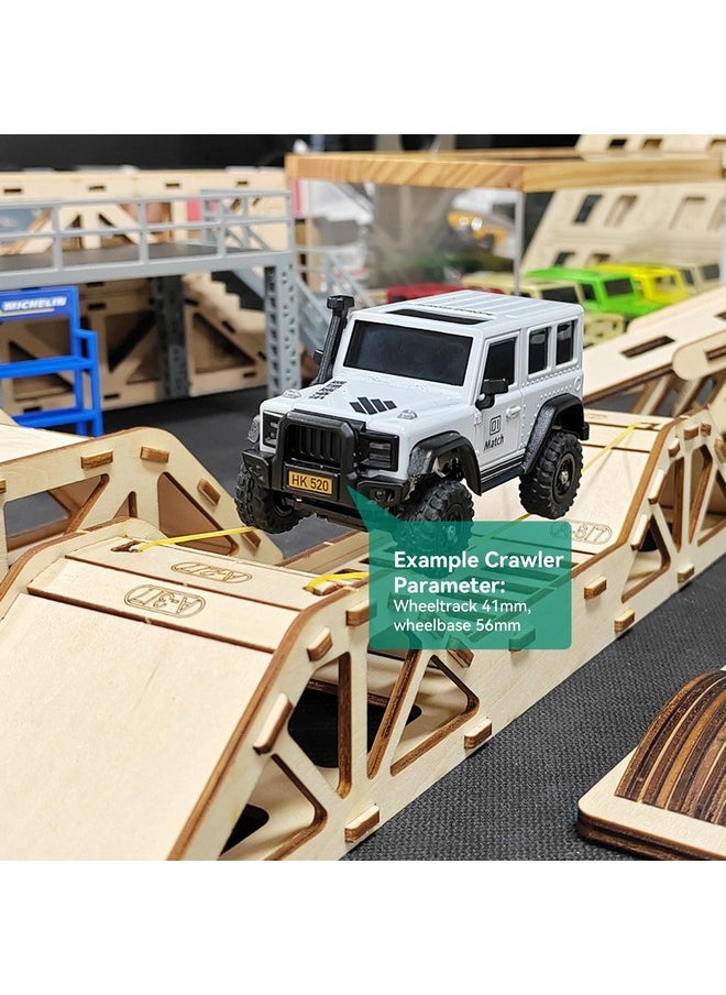 Ldarc Rc Crawler Obstacle Course: Climbing Kit With Canopy, Teeter Totter, Ramps, Rolling Roads For X43 Crawler/M58 Buggy Rc Crawlers Rc Cars