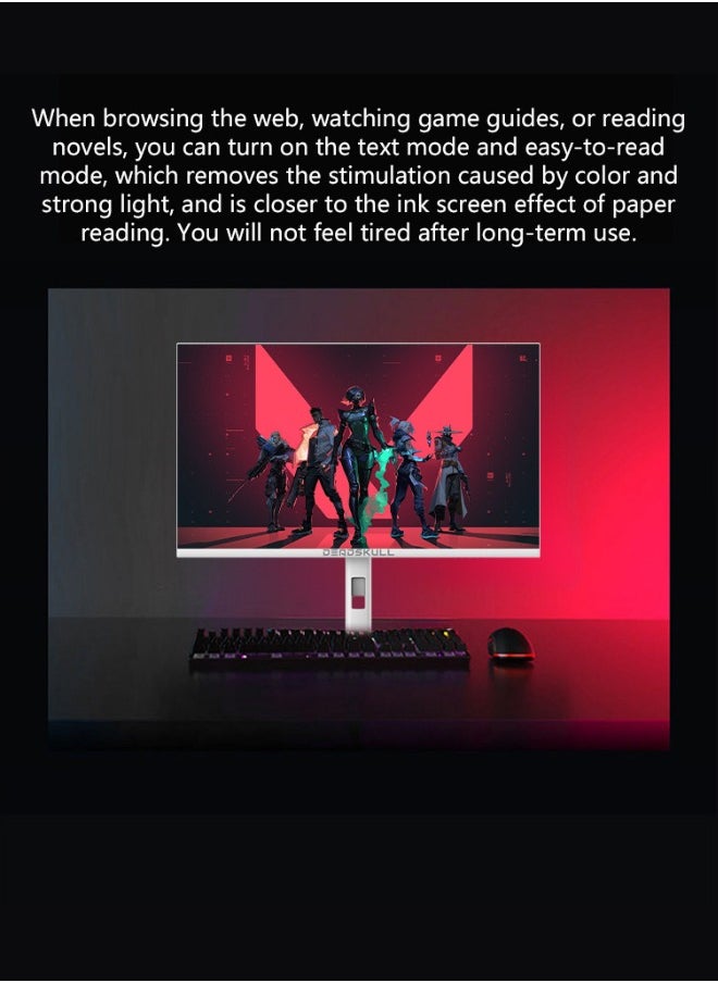 27 Inch GMX27P Gaming Monitor 2K QHD 2560x1440, LED Panel Type, 180Hz Refresh Rate, 1ms Response Time,  Adaptive Sync and G-Sync Compatible, Adjustable Stand | White