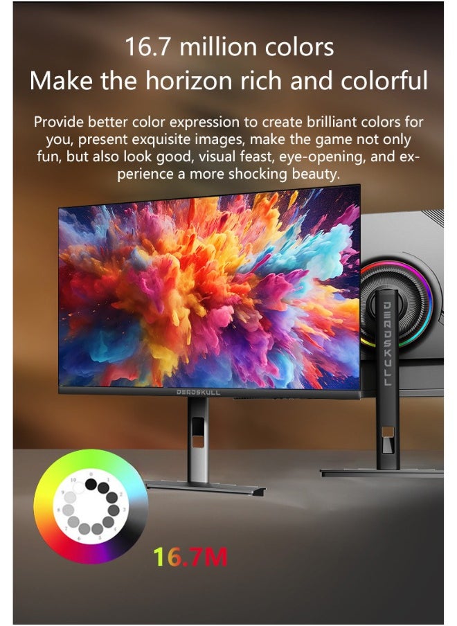 27 Inch GMX27P Gaming Monitor 2K QHD 2560x1440, LED Panel Type, 180Hz Refresh Rate, 1ms Response Time,  G-Sync Compatible, Adjustable Stand | Black