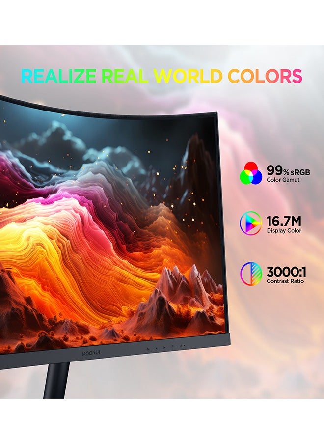 23.6-Inch Curved Business Monitor – Full HD 1920 x 1080, Refresh Rate (75Hz–HDMI, 60Hz-VGA), sRGB 99% Color Gamut, 3000: 1 Static Contrast, 16.9 Screen Ratio, 16.7m Maximum Color, Tilt Adjustable, HDMI and VGA, Cinema mode, Eye Protection, RTS, FPS | 24N5CA