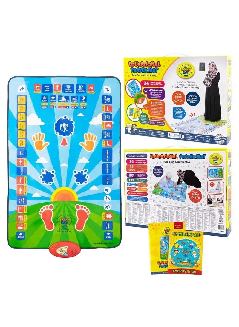 Educational Prayer Mat for Kids – Interactive Learning Prayer Rug with Colorful Design for Children