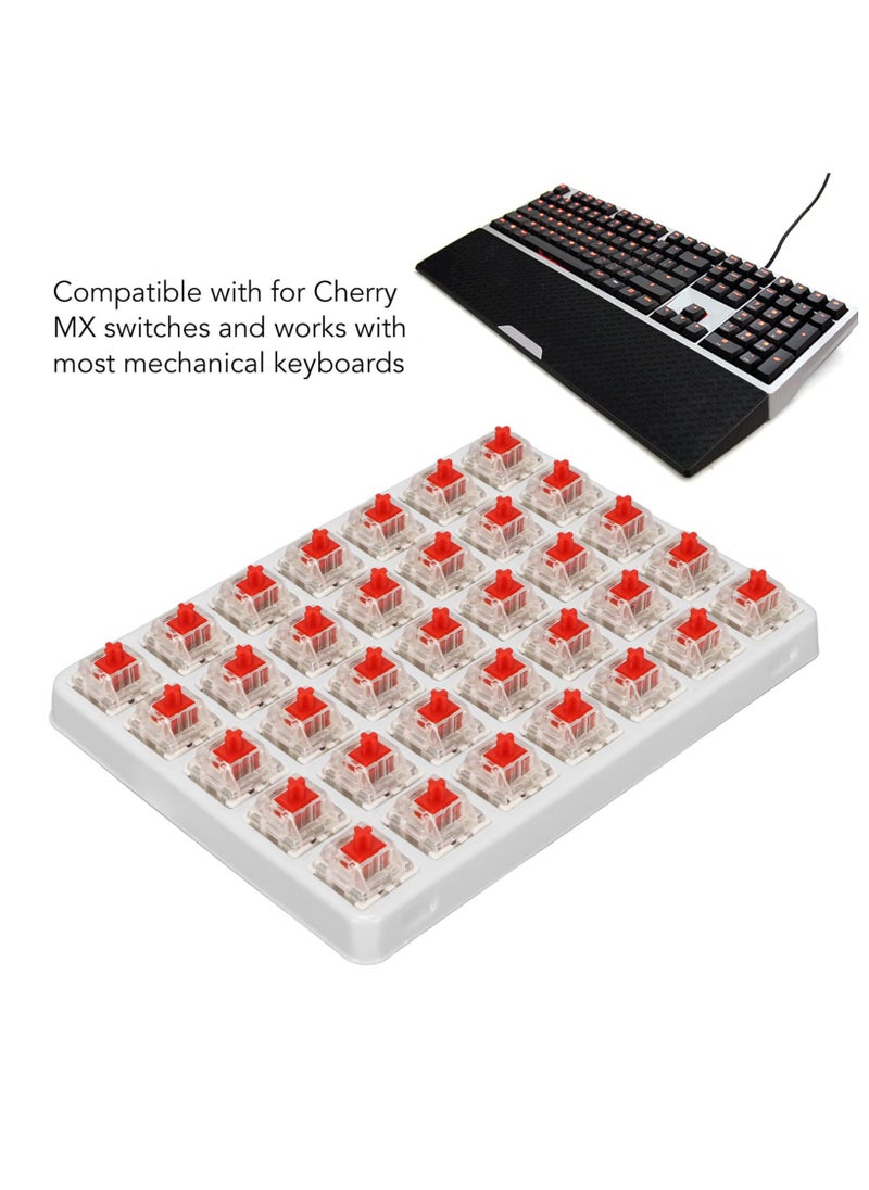 Pack 32 Red Switches 3 Pin Key Switch, DIY Replaceable Switches or Cherry MX switches, RGB LED G Pro Switches for Mechanical Keyboard