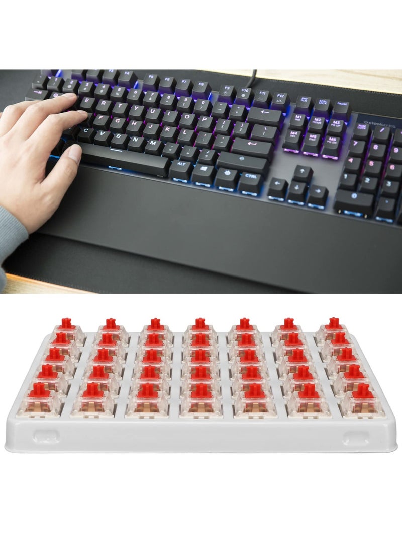 Pack 32 Red Switches 3 Pin Key Switch, DIY Replaceable Switches or Cherry MX switches, RGB LED G Pro Switches for Mechanical Keyboard