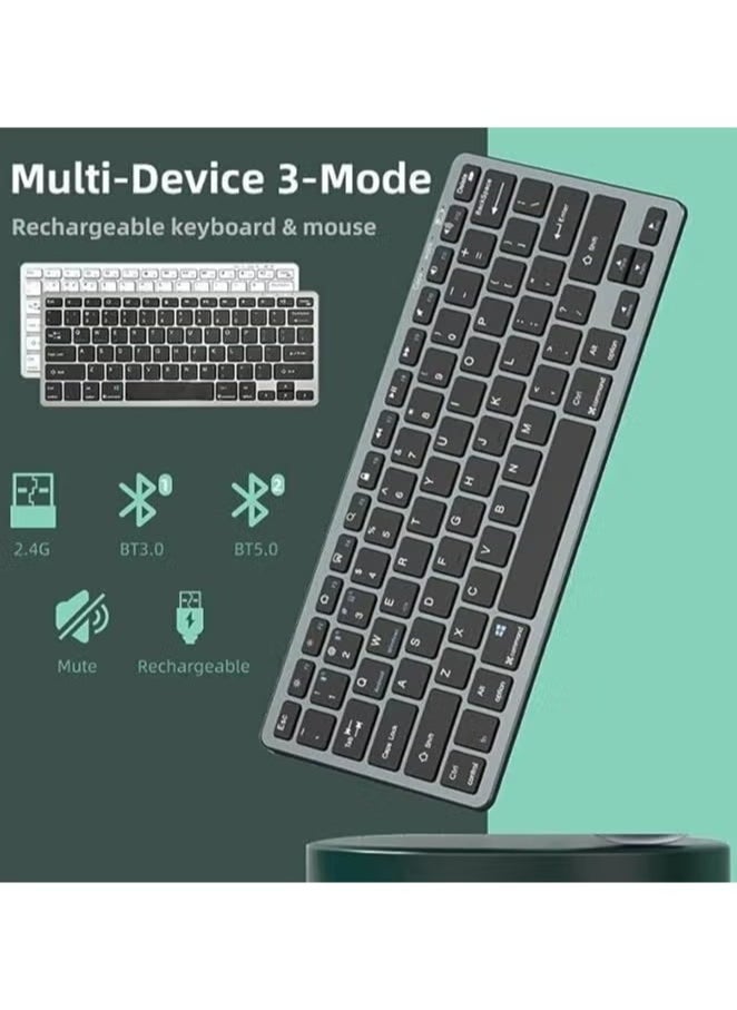 Ultra-Slim Bluetooth Keyboard | Compatible with iPad 10.2-inch/9.7-inch, iPad Air 10.5, iPad Pro 11/12.9, iPad Mini 5/4, iPhone, and Other Bluetooth Enabled Devices