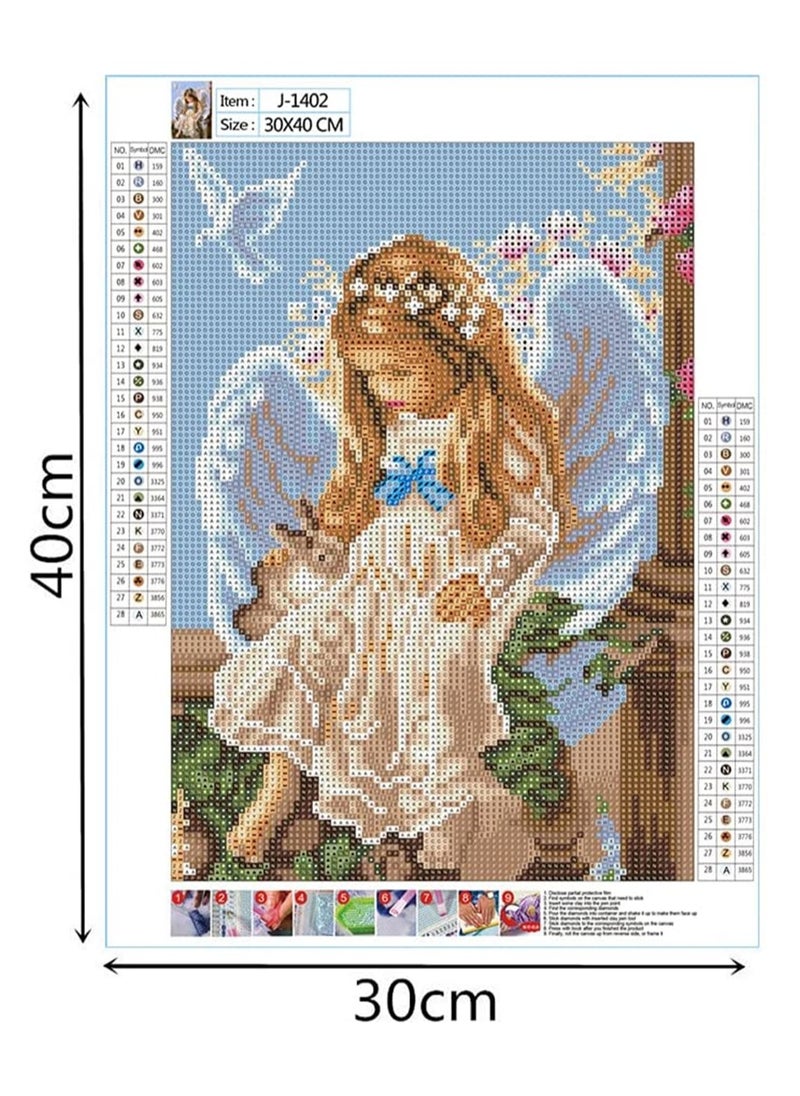 DIY 5D Full Drill Diamond Painting Kits for Adults & Kids, Crystal Rhinestone Cross Stitch Embroidery Art for Home Decor (11.8 * 15.7 inch) - Perfect Arts & Crafts Gift