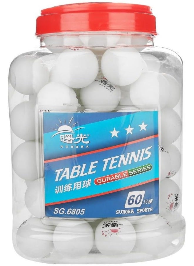 Souqoon Bpa® Ping Pong Ball, Premium Standard Training Balls Table Tennis Balls Bucket Table Tennis For Beginners Competition 60 Pcs(White)