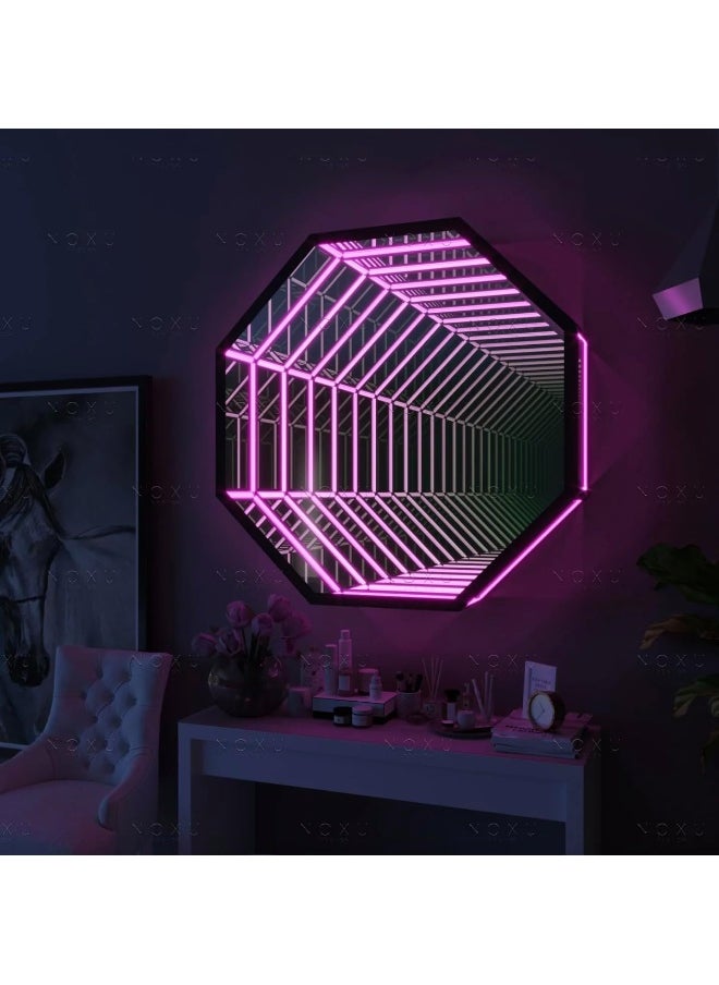 Besty Home Portal Infinity Mirror Wall Night Light Decor Magic Mirror Smart Led Wall Lamp Rgb Wifi Mobile App Smart Life Alexa