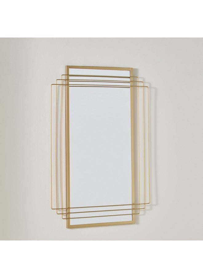 Faiz Metal Wall Decorative Mirror 60 X 90 X 1.8 Cm