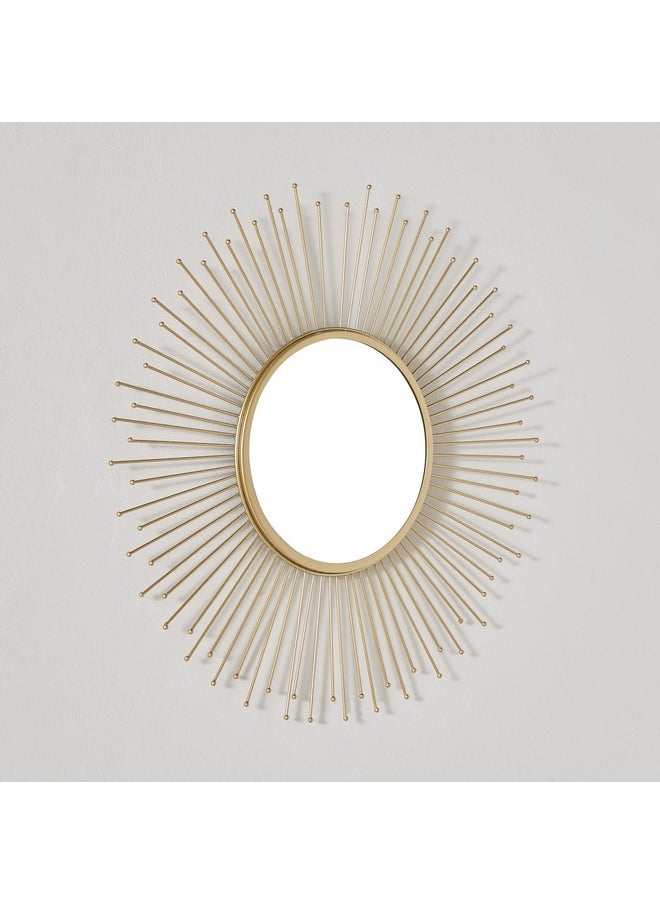 Faiz Metal Sun Burst Wall Mirror 45 X 45 X 1 Cm