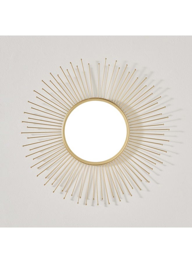 Faiz Metal Sun Burst Wall Mirror 45 X 45 X 1 Cm