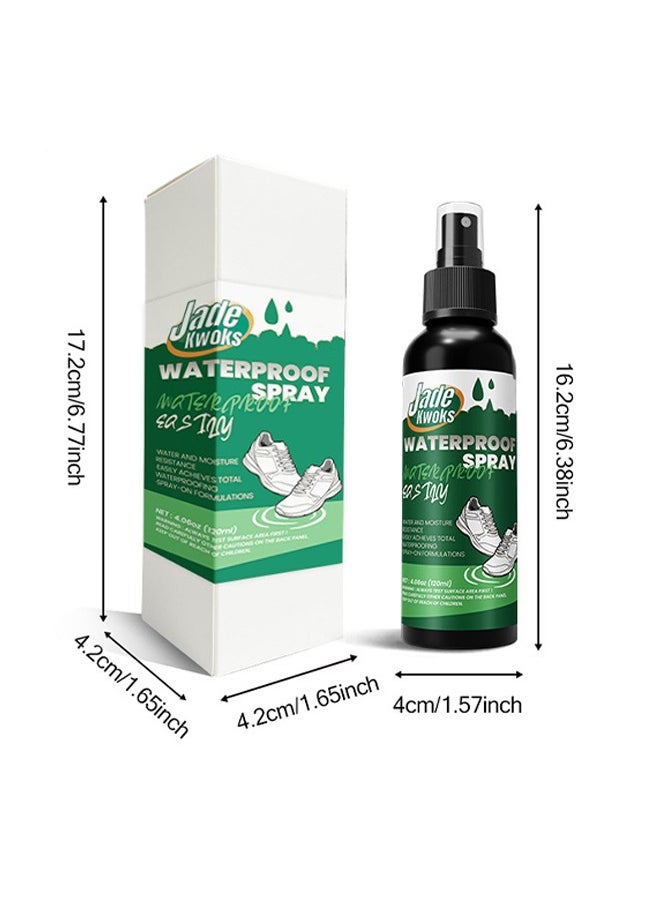 Waterproof Spray,Long Lasting High Performance Universal Shoes Dirt Protector Spray ，Universal Protector Spray Colourless Clear，Oil Proof Anti Fouling and Waterproof Shoes Spray，Unmatched Defense Against Dirt 120ml